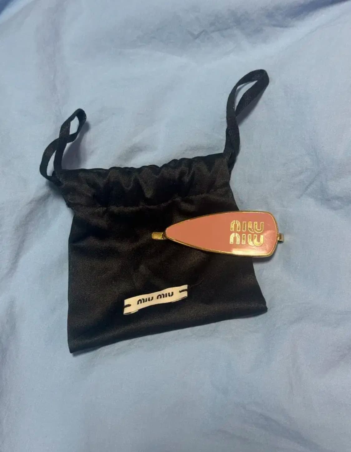 미우미우 핑크 헤어핀 (상자+더스트백) 상품이미지6