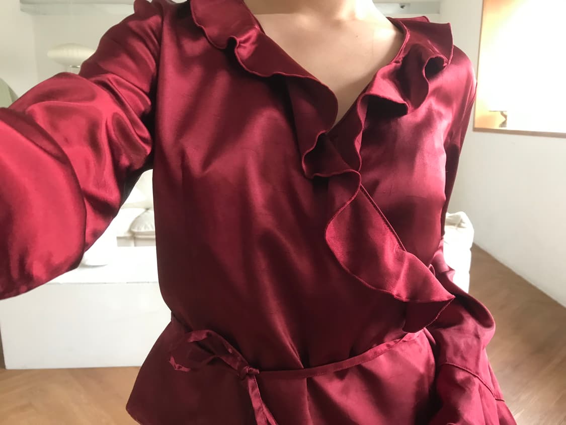 vintage wrap frill blouse 상품이미지4