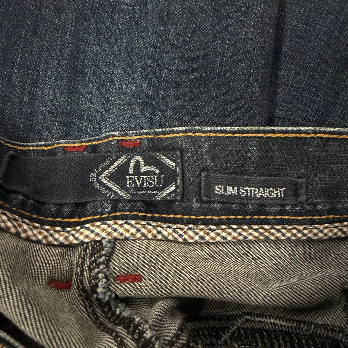 [정품/30] 에비수 패치워크 빅로고 자수 데님팬츠 상품이미지6