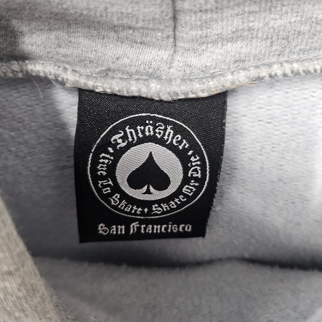 트레셔 로고 기모 후드티 그레이 상품이미지4