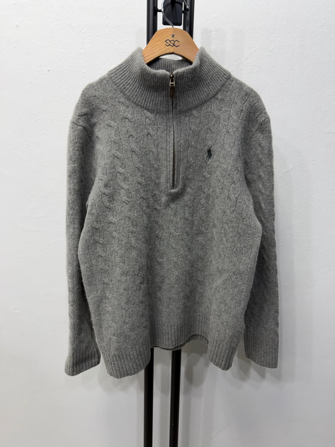 정품) 폴로랄프로렌 신형 캐시미어 여성 케이블 니트 스웨터 L 상품이미지1