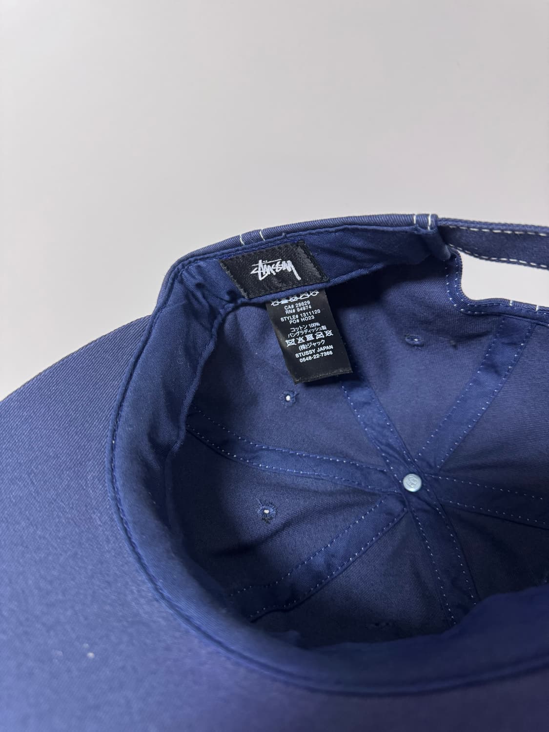 스투시 로우 스티치 네이비 볼캡 상품이미지6