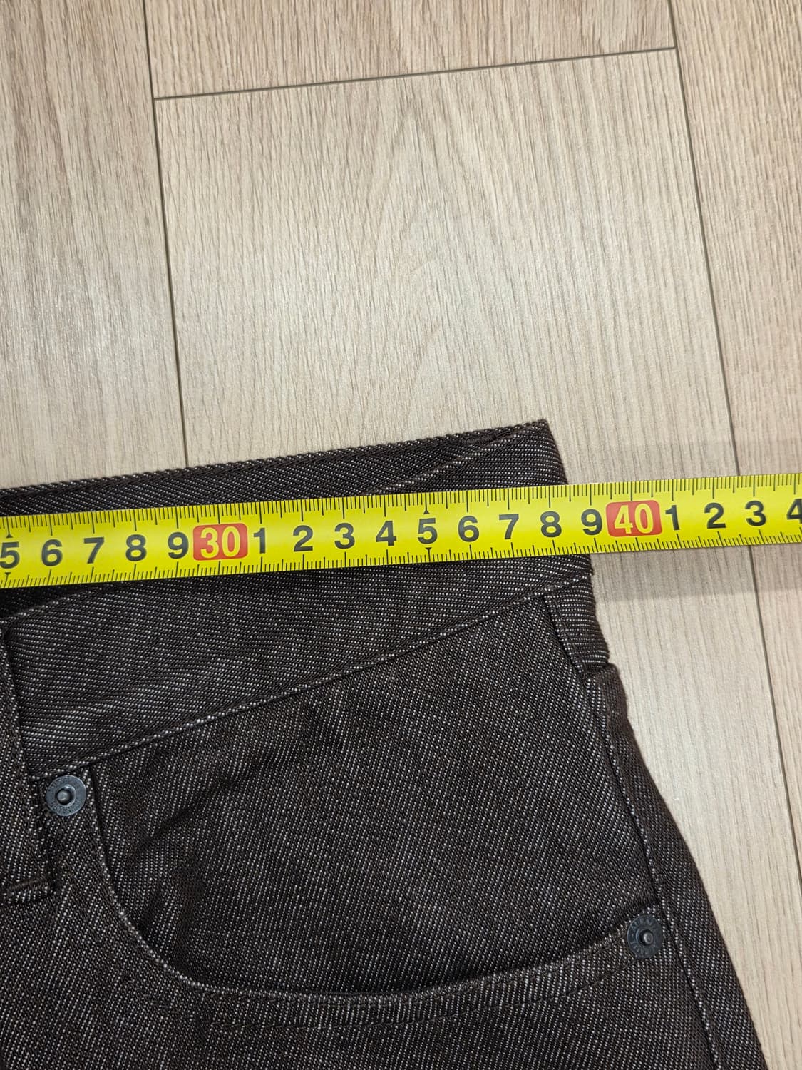 하드 트위스트 데님 5P 팬츠 브라운 상품이미지4