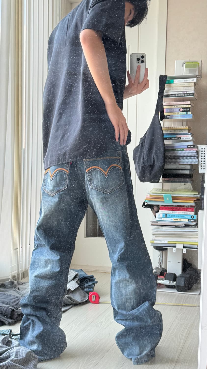 리바이스 527 w34 L32 부츠컷 옐로우스티치 상품이미지1