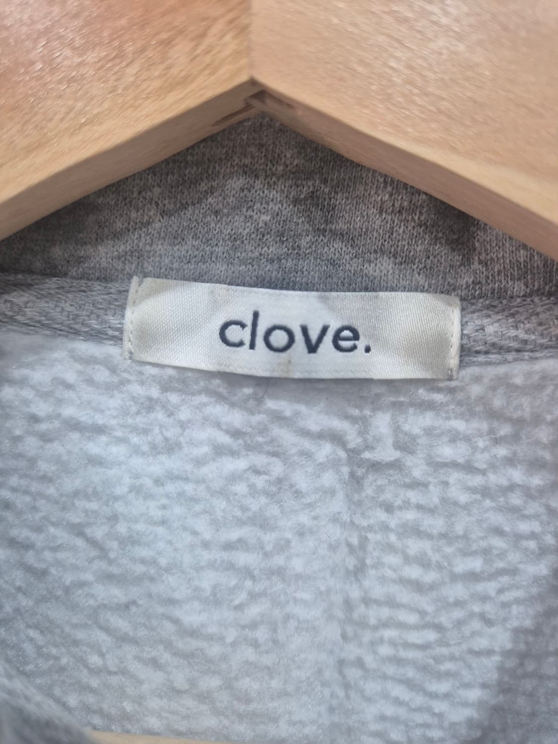 clove클로브 그레이 기모 반집업 L사이즈 상품이미지3