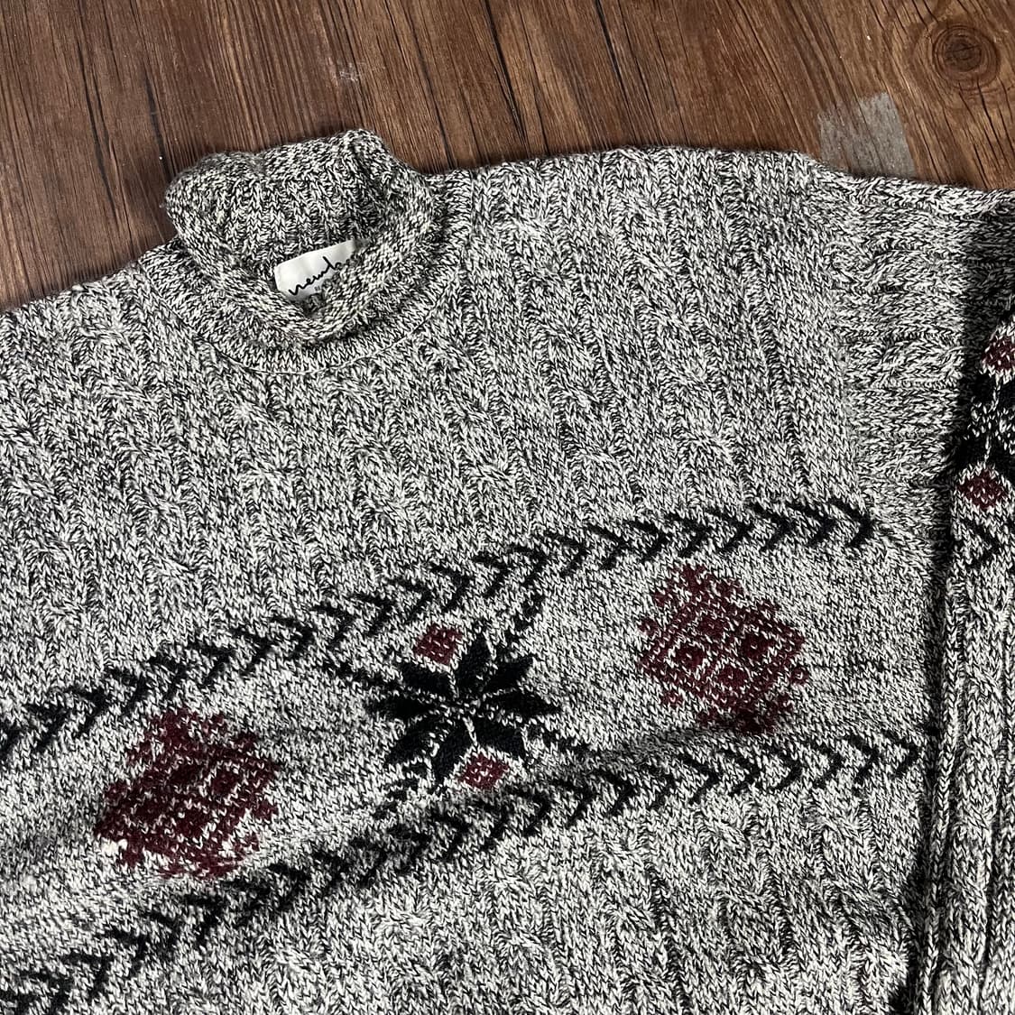 [JPN] 빈티지 노르딕 반폴라 니트 상품이미지2