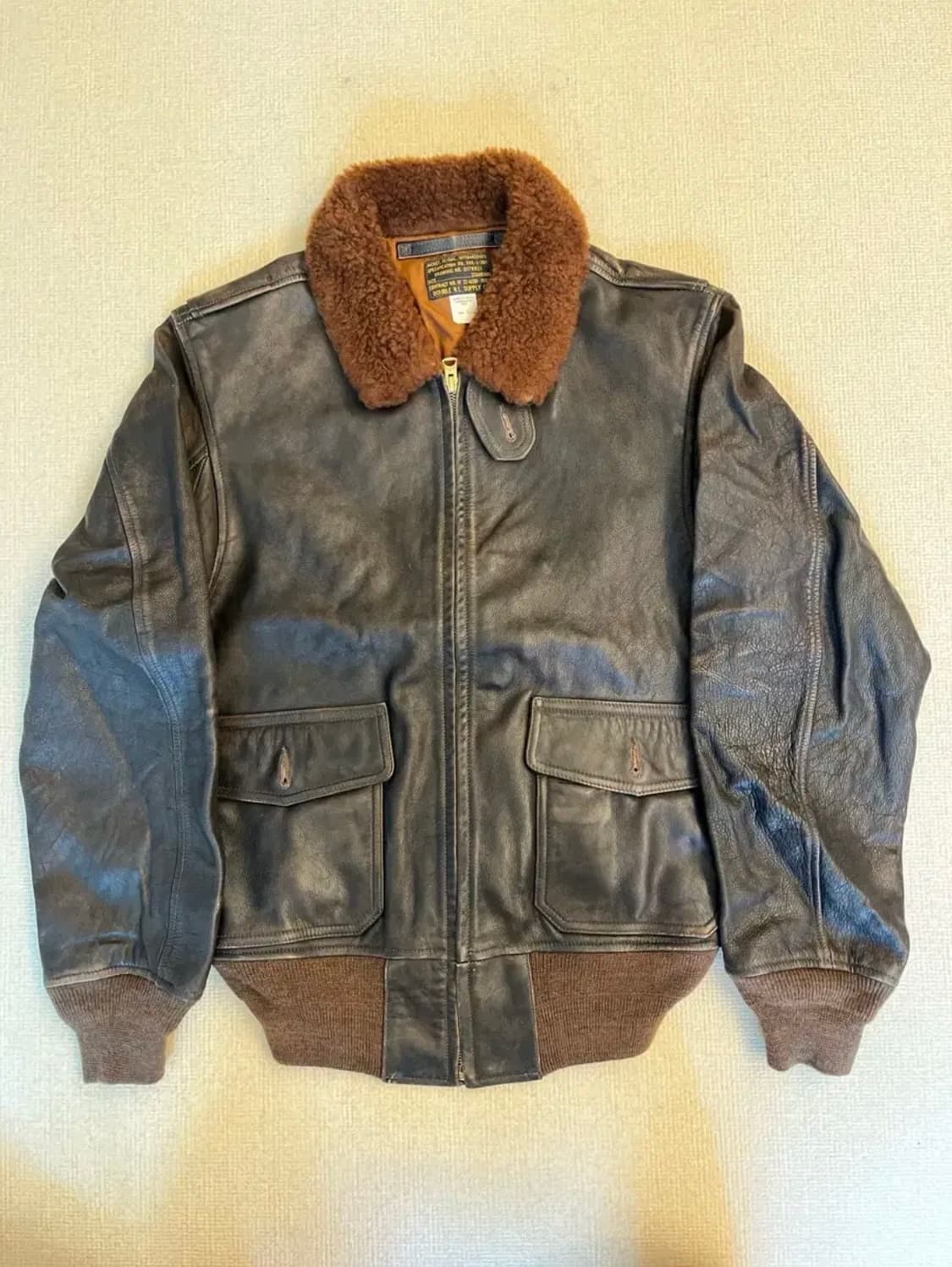 RRL VINTAGE EFFECT G-1 LEATHER JACKET 상품이미지1