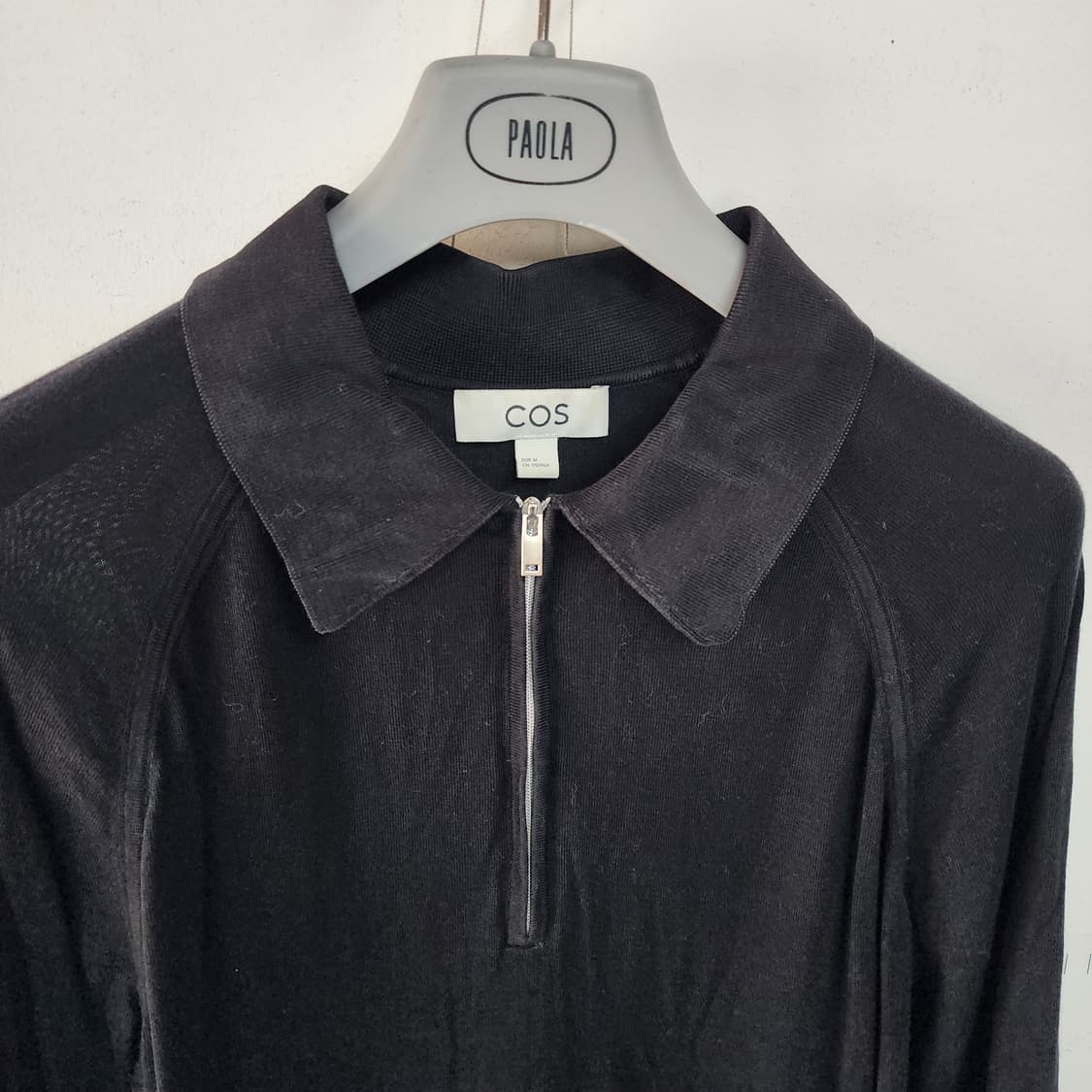 COS 코스 블랙 하프넥 지퍼 니트 상품이미지2