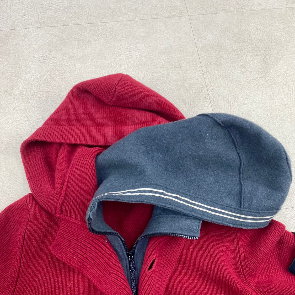 00s 스톤아일랜드 아카이브 더블 후드 울 니트 집업 (100) 상품이미지6