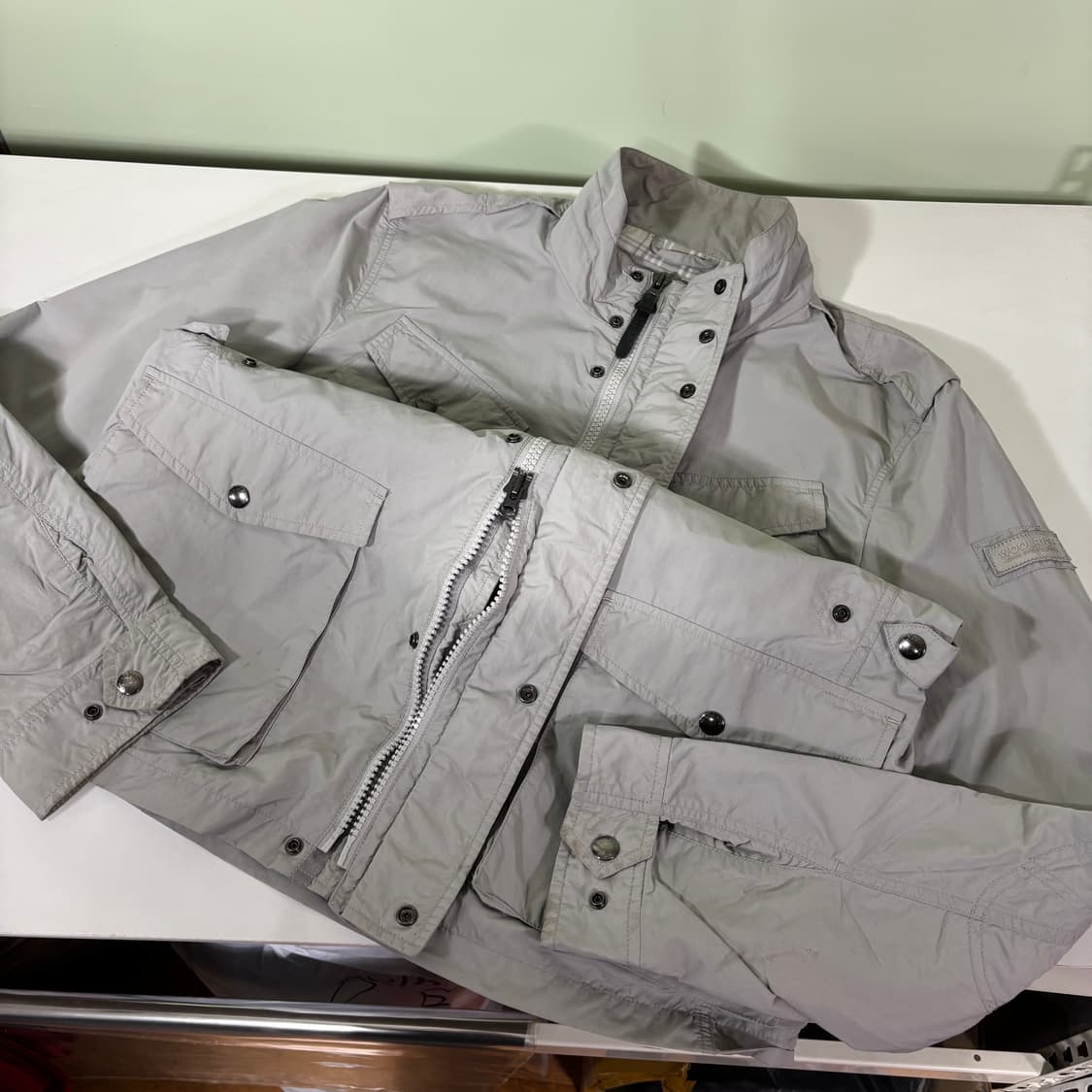 L 울리치 라이트그레이 바람막이 야상자켓 상품이미지1