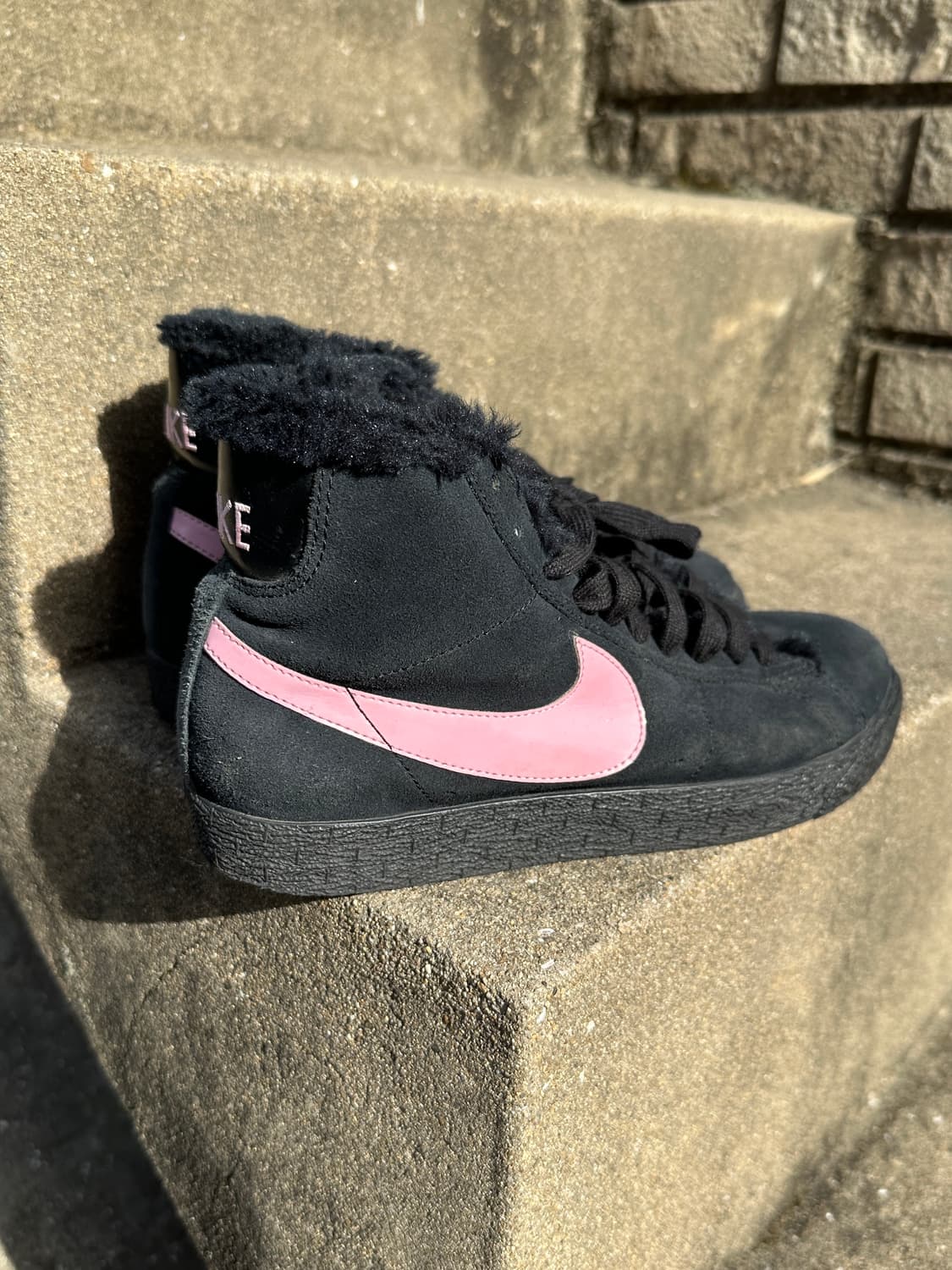 NIKE black fur suede boots 상품이미지3