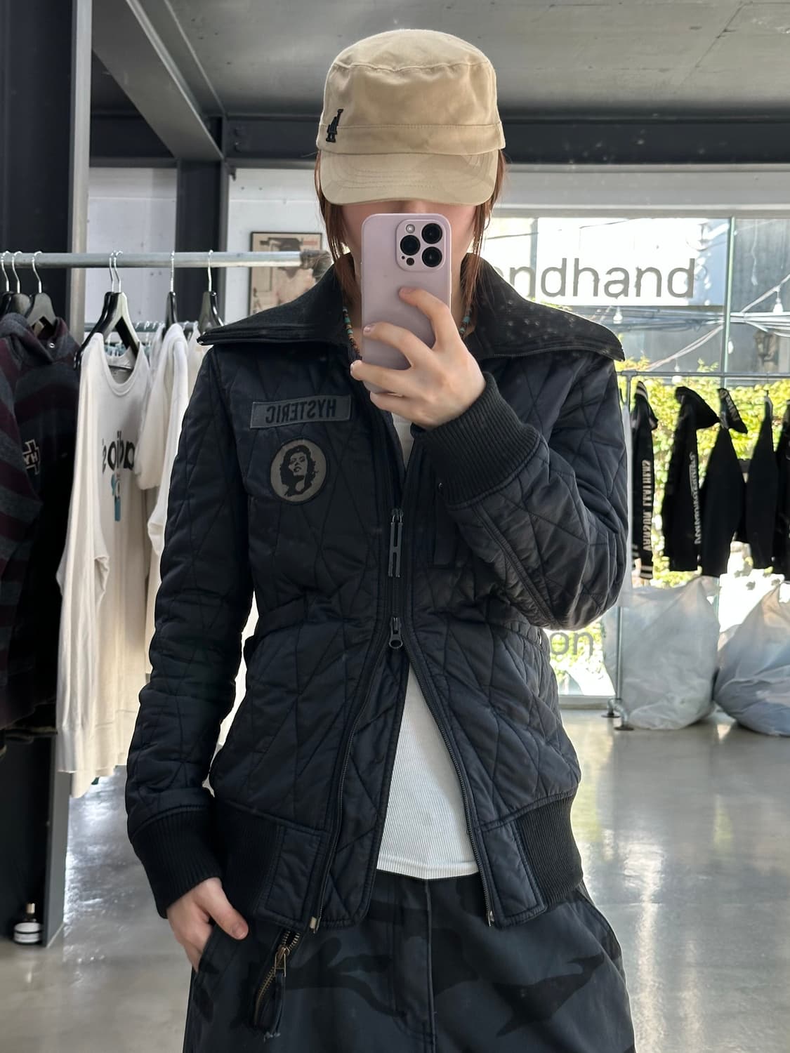 히스테릭글래머 Y2k 포켓 하이넥투웨이 퀼팅자켓 상품이미지6