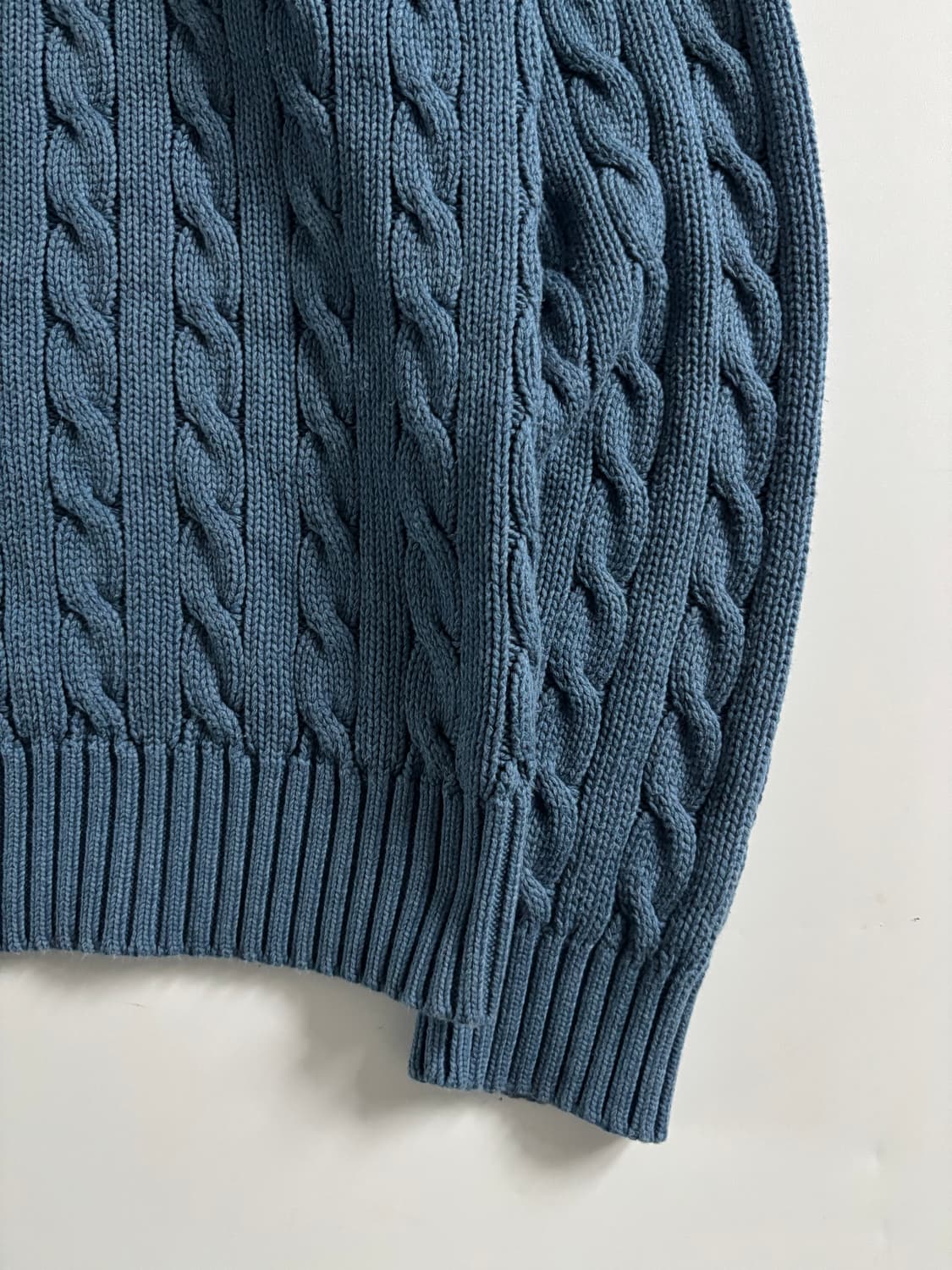 Polo 폴로 랄프로렌 코튼 딥블루 케이블 라운드넥 니트 상품이미지4