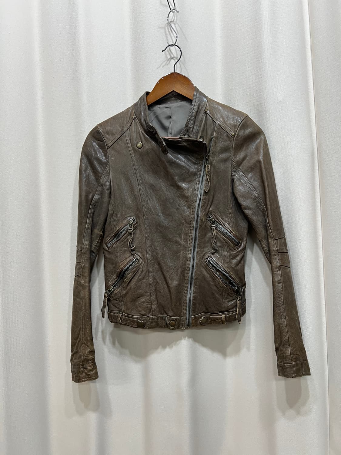 빈티지 여성 양가죽 라이더자켓 상품이미지3