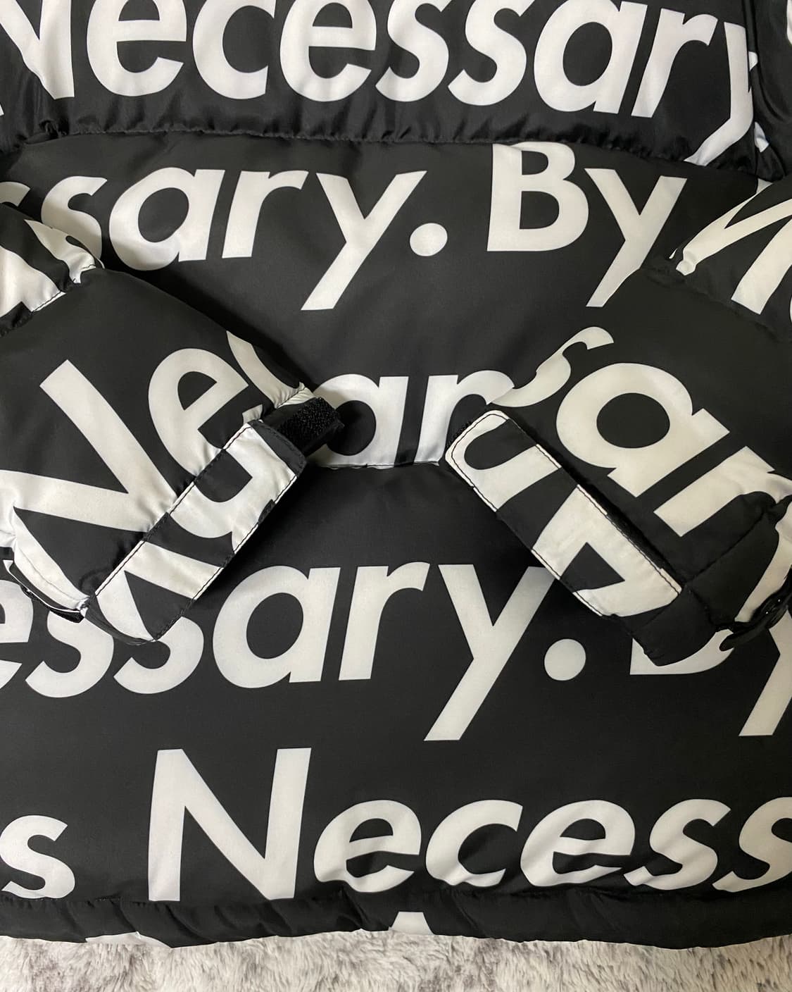 [L] 15FW 슈프림 X 노스페이스 레터링 패딩 블랙 상품이미지9