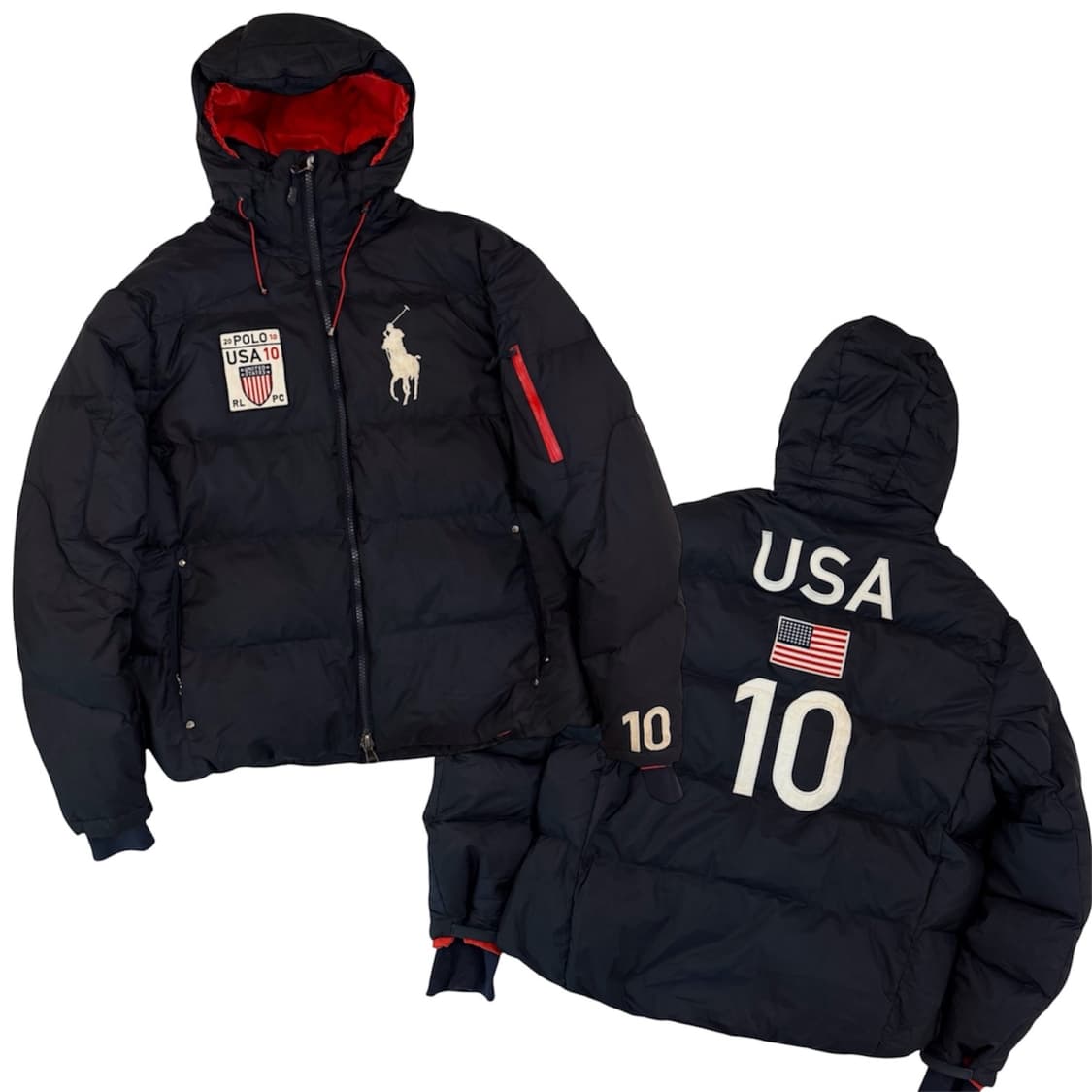 폴로 랄프로렌 빅포니 치프키프 USA 성조기 패딩 네이비 상품이미지1