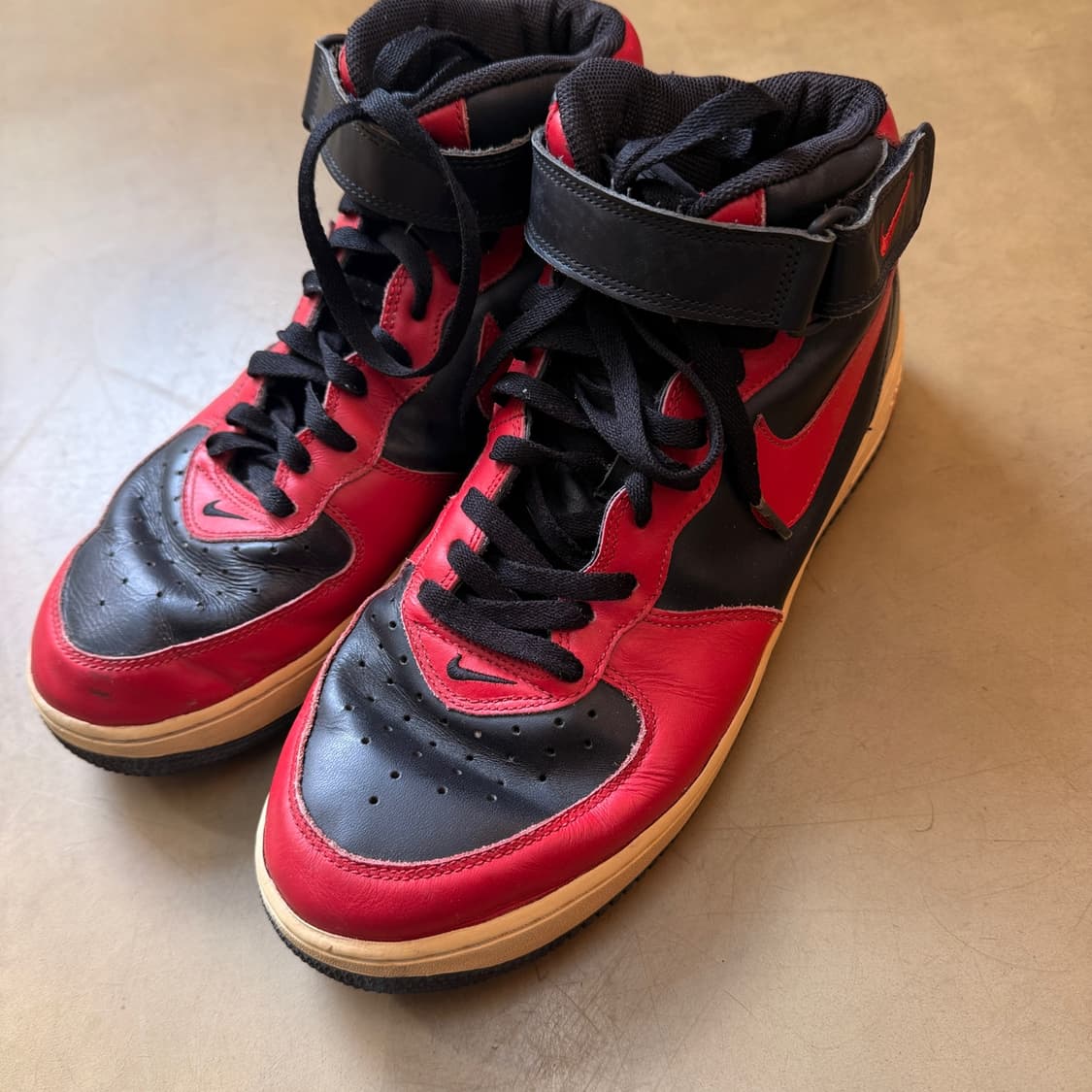 2004 나이키 에어포스 미드 브레드 리버스 레드 블랙  상품이미지7