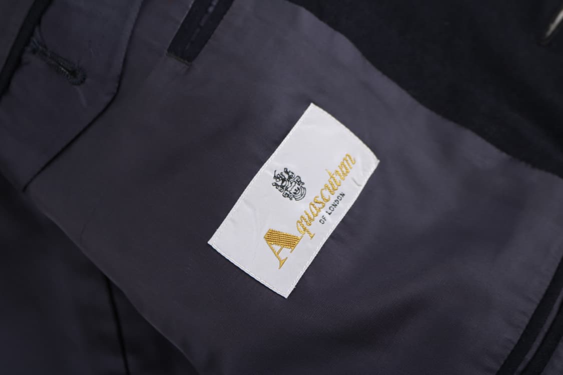 [L] 아쿠아스큐텀 캐시미어 20% 금장 블레이저 자켓 상품이미지6