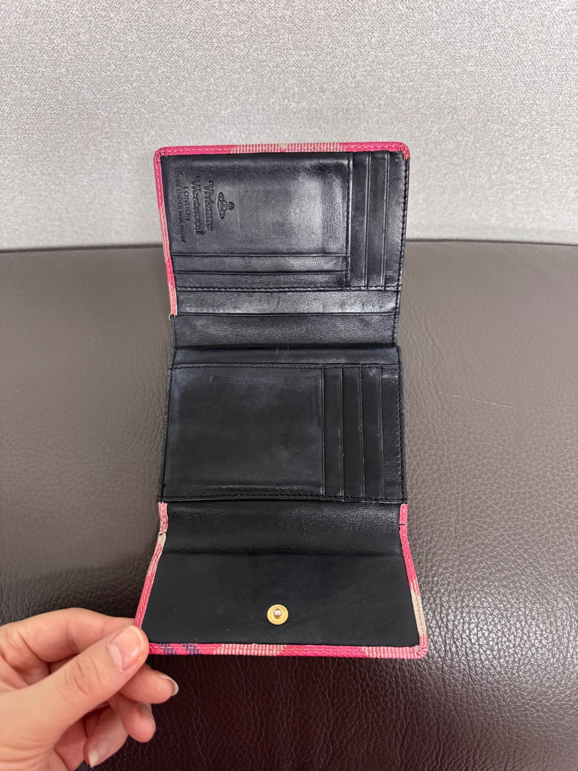 비비안웨스트우드 타탄체크 반지갑 상품이미지2