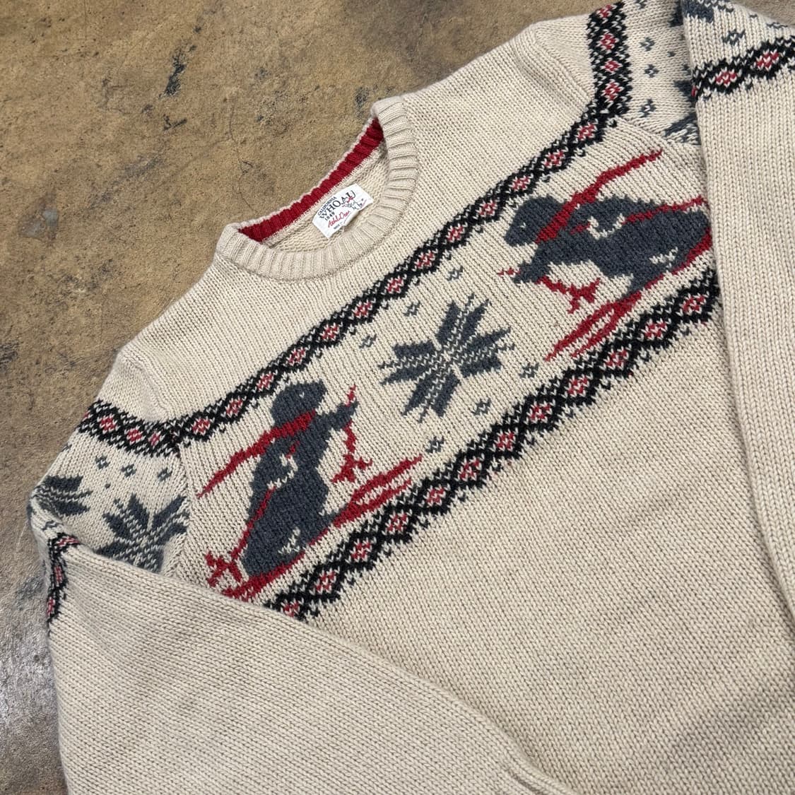 후아유 모리 빈티지 베이지 니트 상품이미지1