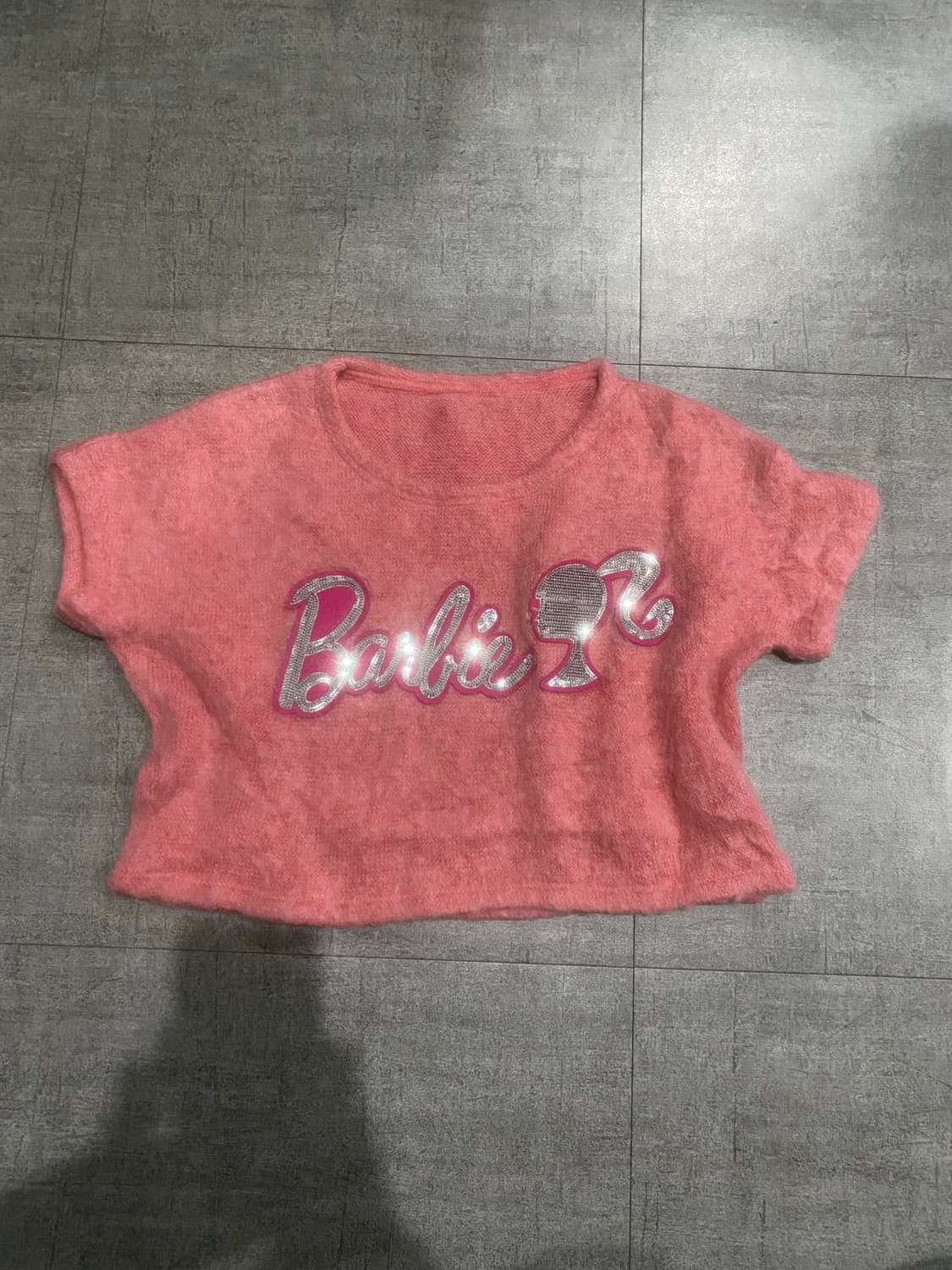 일본빈티지 Banlie 핀터깔y2k 대대장 크롭니트스웨터 핑크 상품이미지1