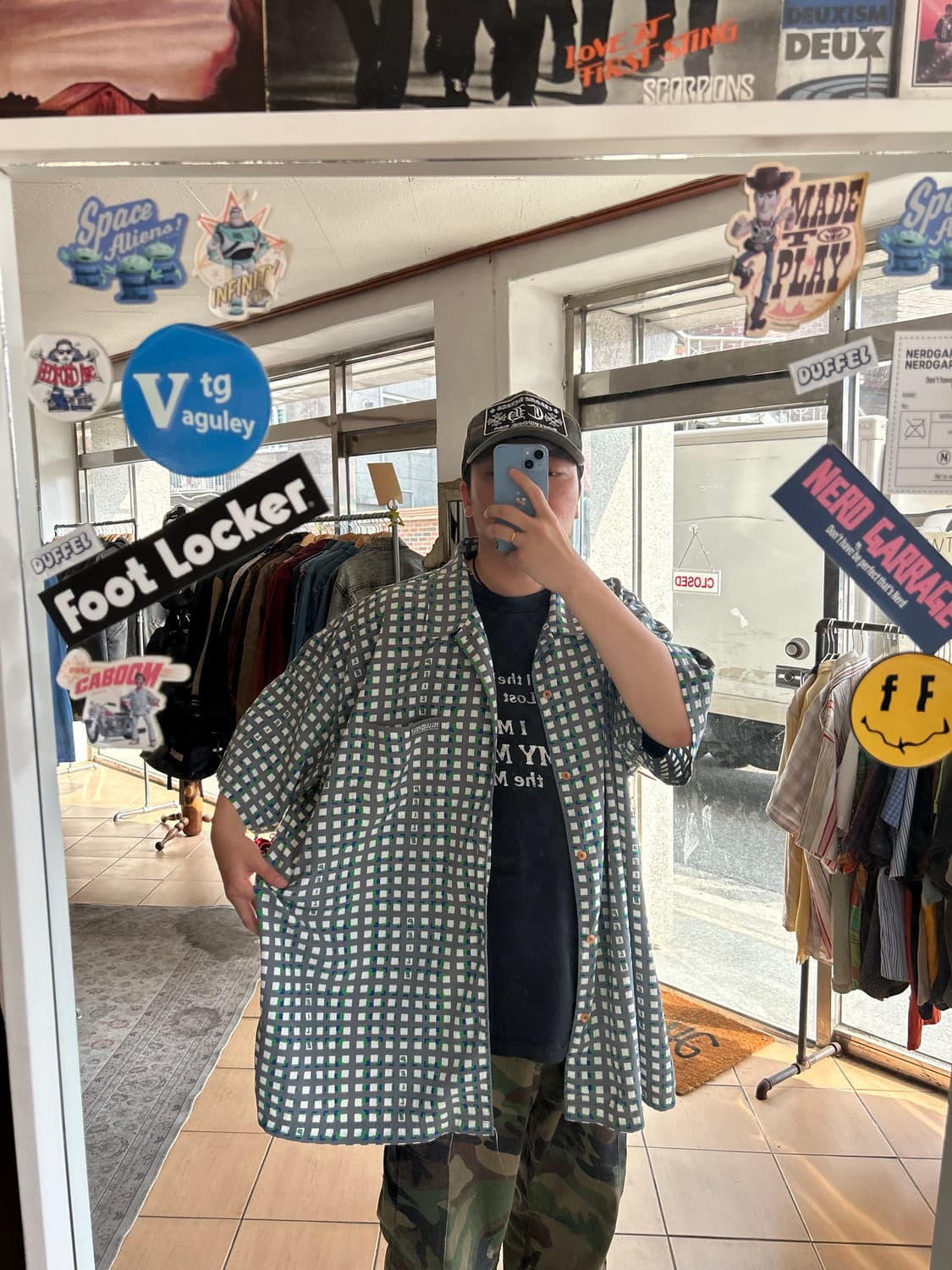 90‘s 펠레펠레 스퀘어패턴 셔츠 3XL 상품이미지7