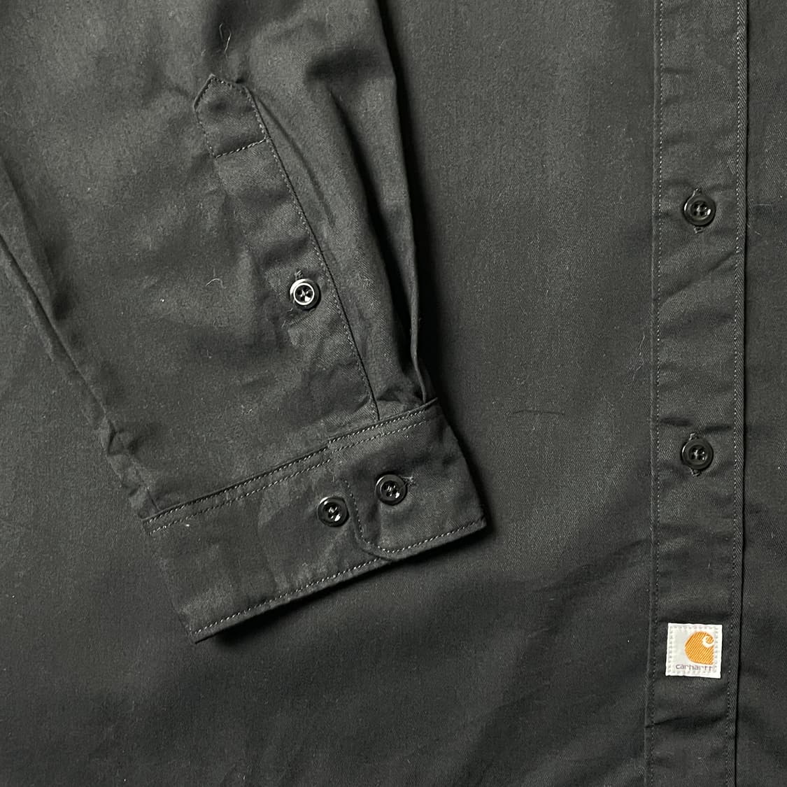 CARHARTT 칼하트 빈티지 블랙 코튼 워크셔츠 A00425 상품이미지5
