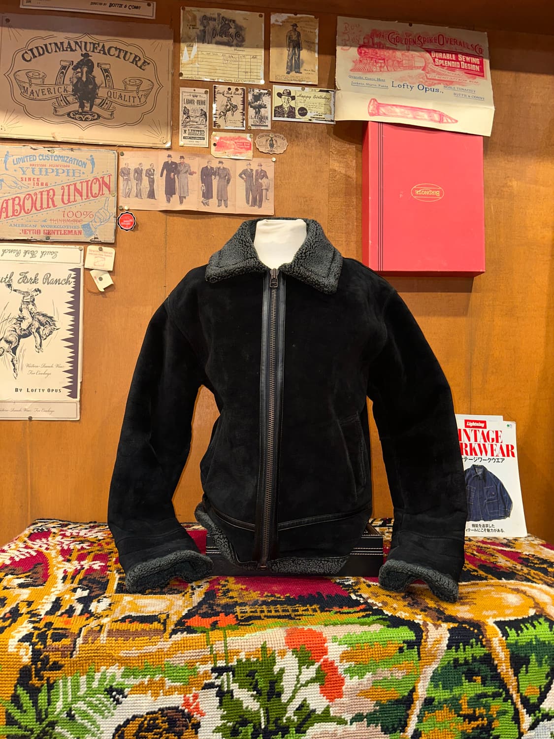 ( L-XL ) 스웨이드 무스탕 양가죽무스탕 가죽자켓 봄버자켓 b3 상품이미지3