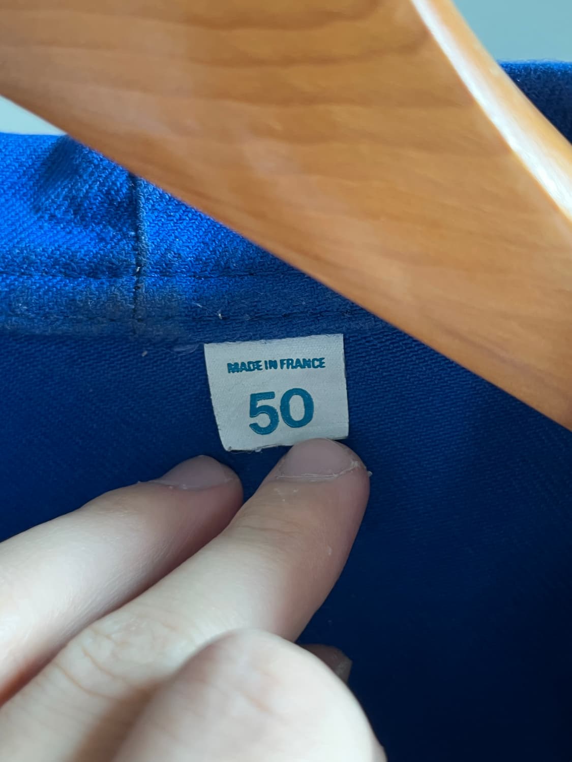 [빈티지/프랑스제] 프렌치 블루 워크 자켓 - Imphy S.A. 자수  상품이미지4