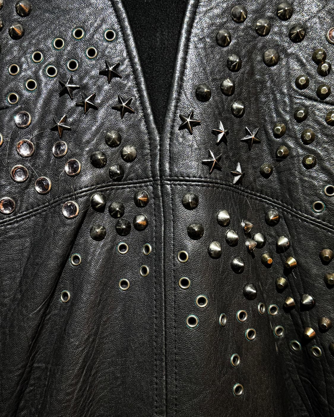 Black Studded Leather Bomber 상품이미지9