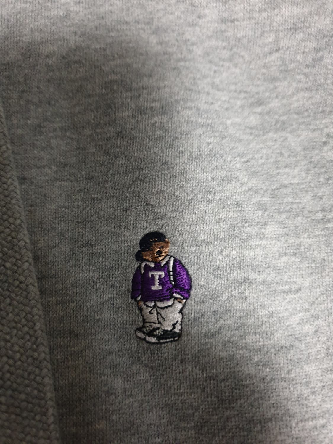 티니위니 빈티지 테디베어 로고 배색 기모 후드짚업 (XL) 상품이미지2