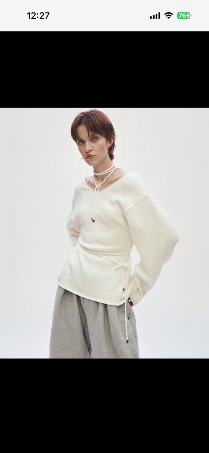 트리밍버드 2-way Strap Knit [ Ivory ] 상품이미지1