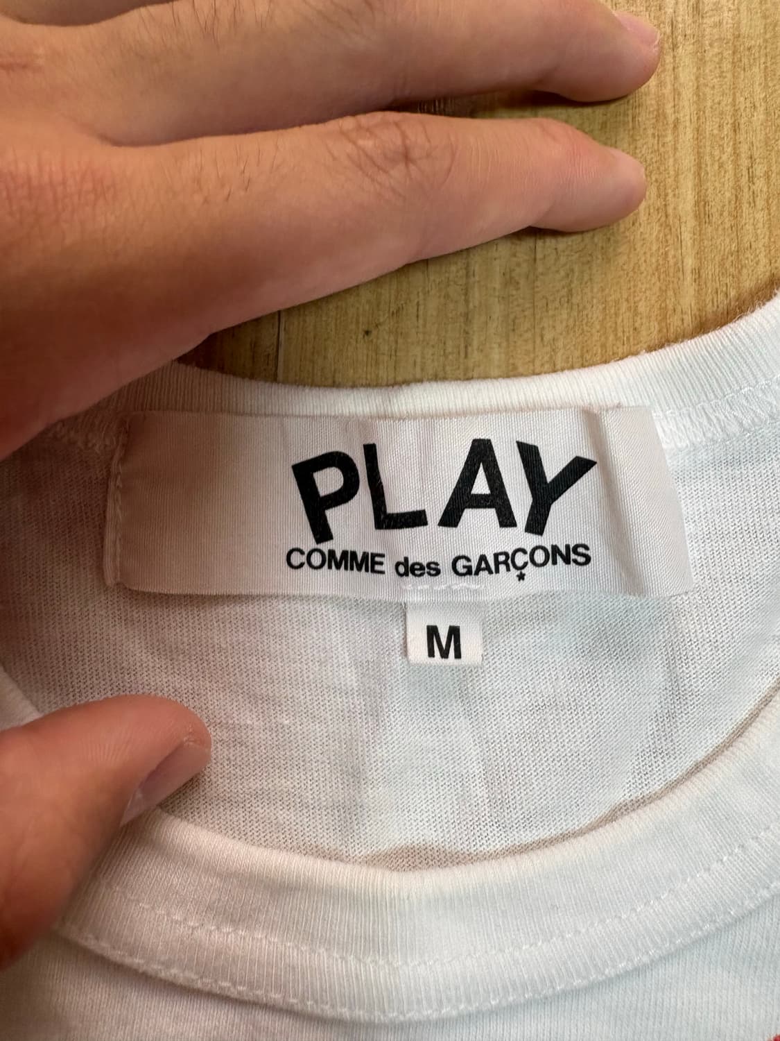 [M] 꼼데가르송 더블하트 반팔 정품 상품이미지3