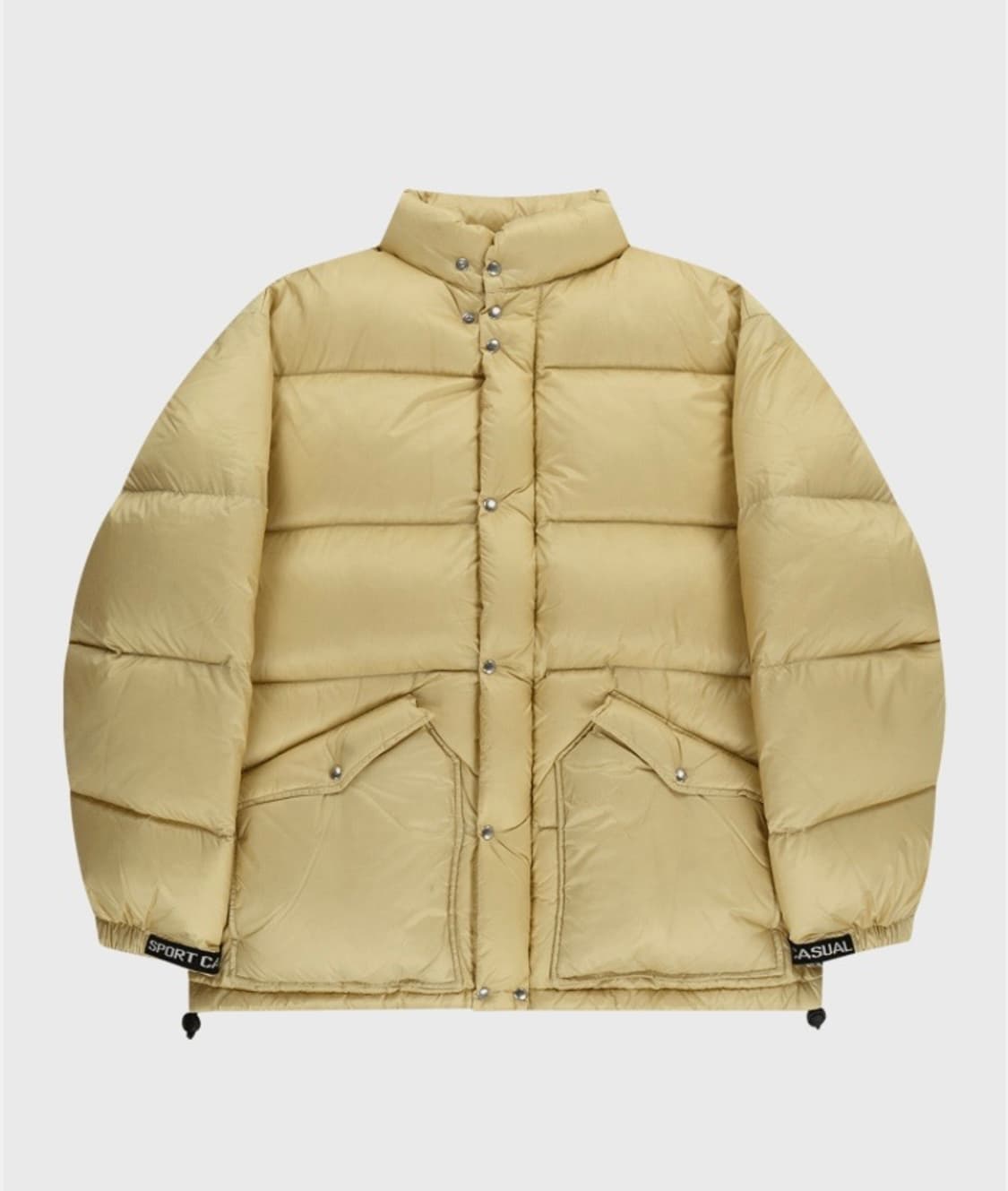 헤리티지플로스 립스탑 구스다운 패딩 베이지 상품이미지1