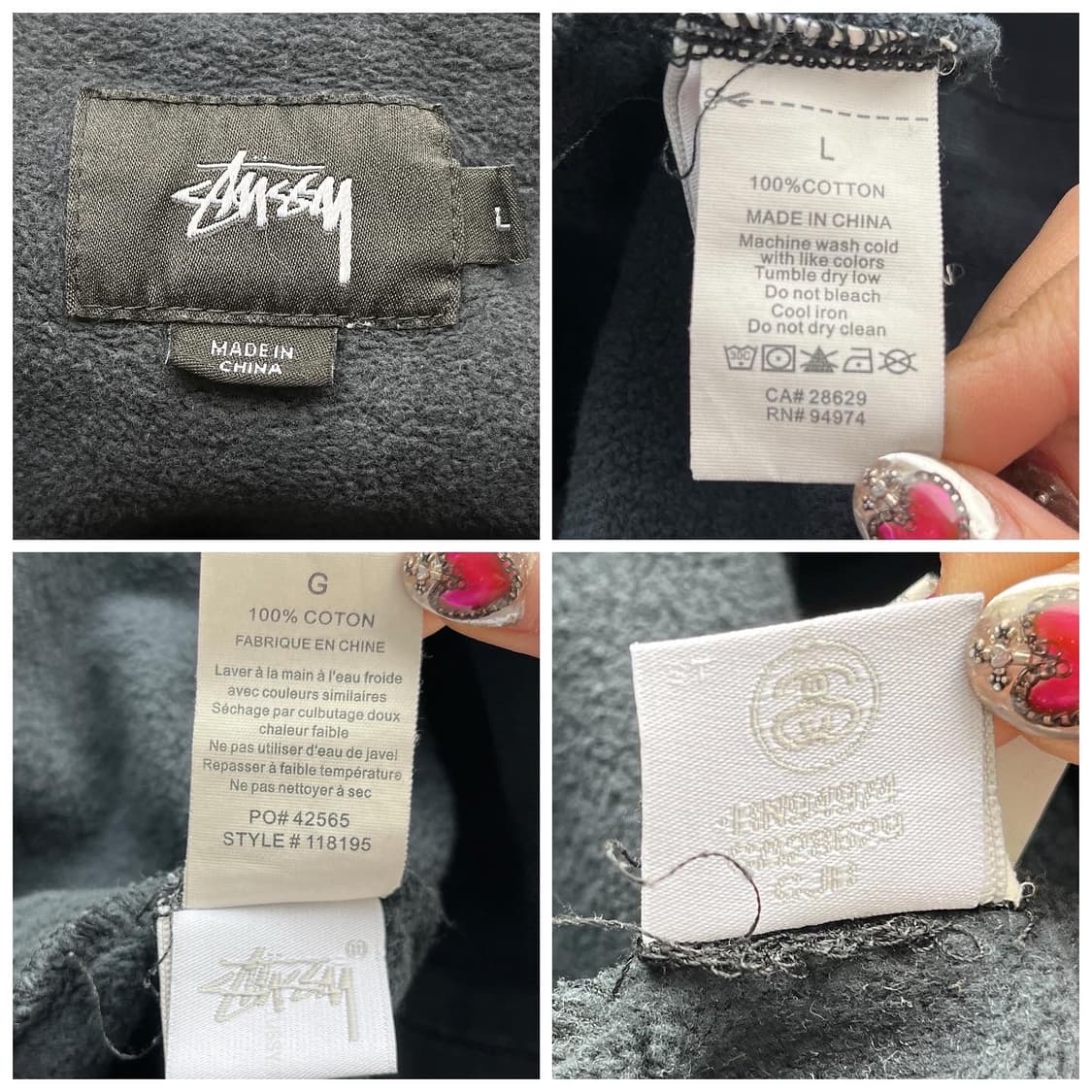 스투시 피그먼트 다잉 앰블럼 앱 헤비 스웻 후드티 상품이미지7