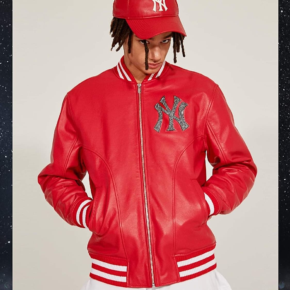 뉴에라X스와로브스키(2XL)천연소가죽(RED)색상 상품이미지4