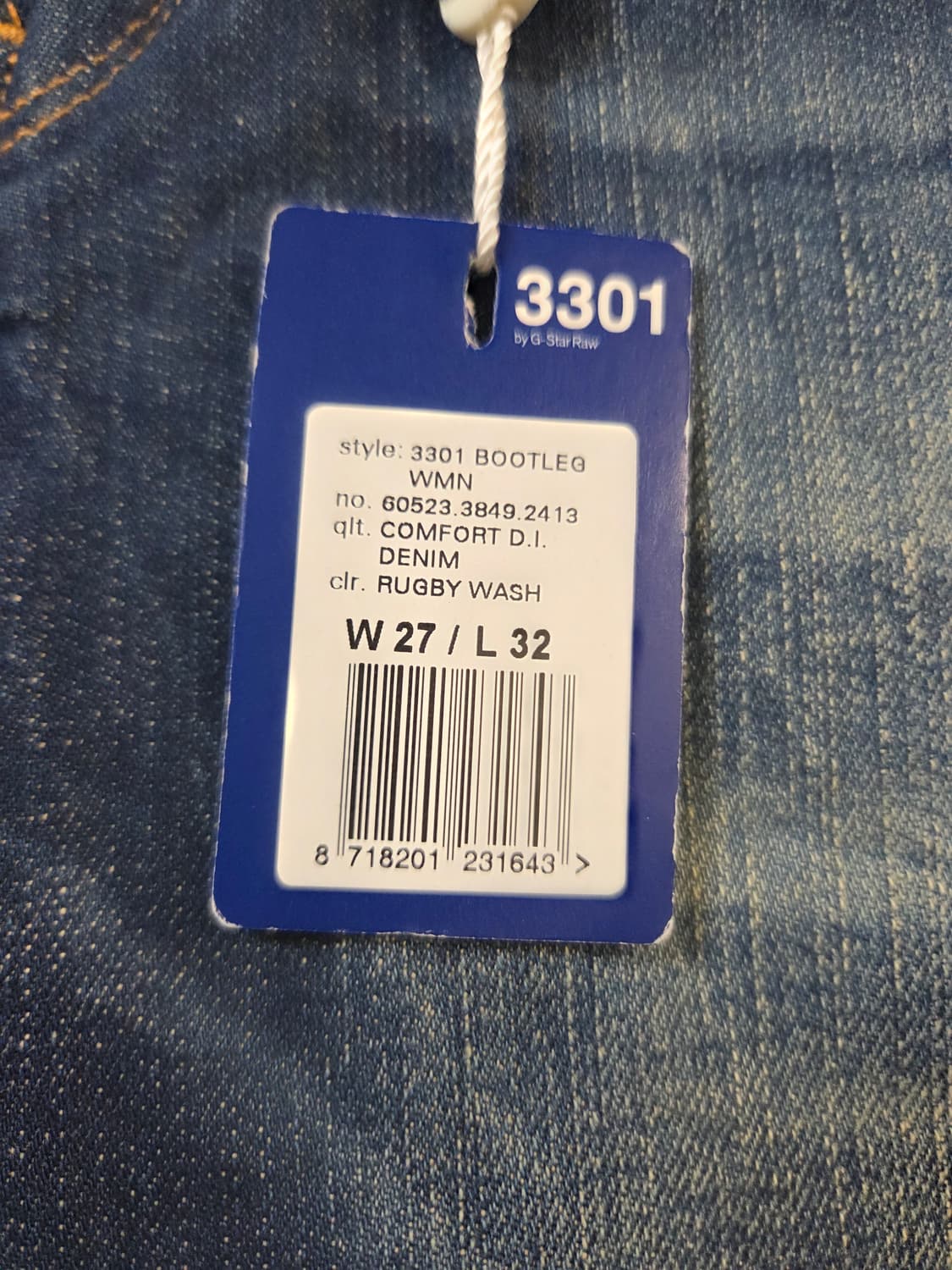 G-Star Raw 3301 데님 부츠컷 청바지(w27/L32) 상품이미지6