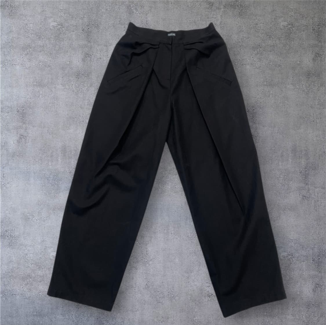 더 일마 THE ILMA 블랙 코튼 와이드 팬츠 S 상품이미지1
