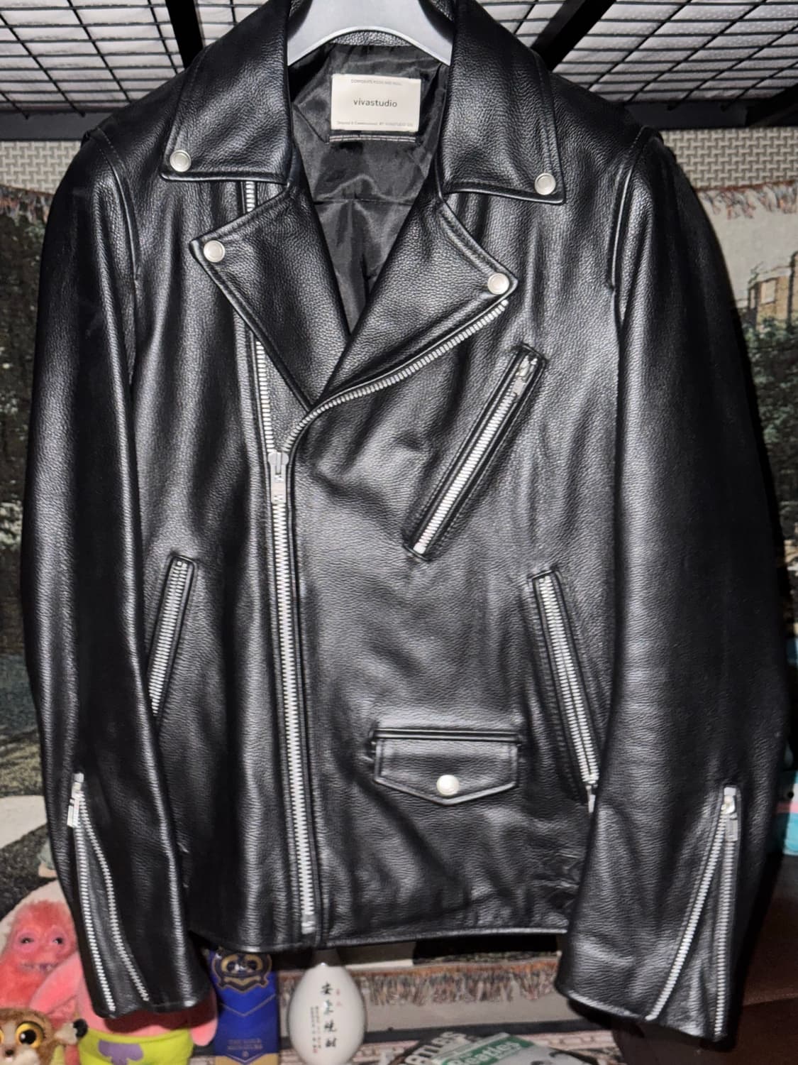 비바스튜디오 카우하이드 더블 라이더 자켓 M 상품이미지2