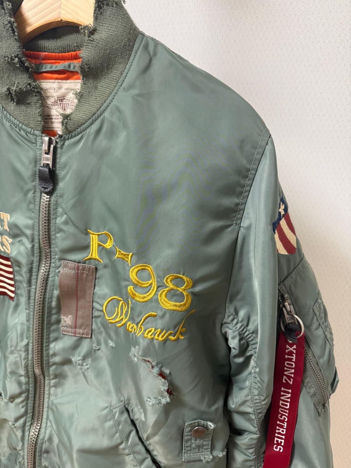 빈티지 ma-1 xtonz 항공 자켓 상품이미지3