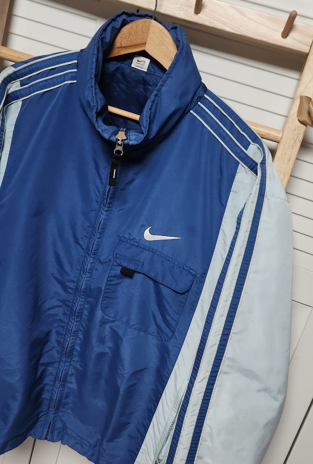 XL 나이키 90s 빅로고 올드스쿨 스카이블루 바람막이 자켓 상품이미지5