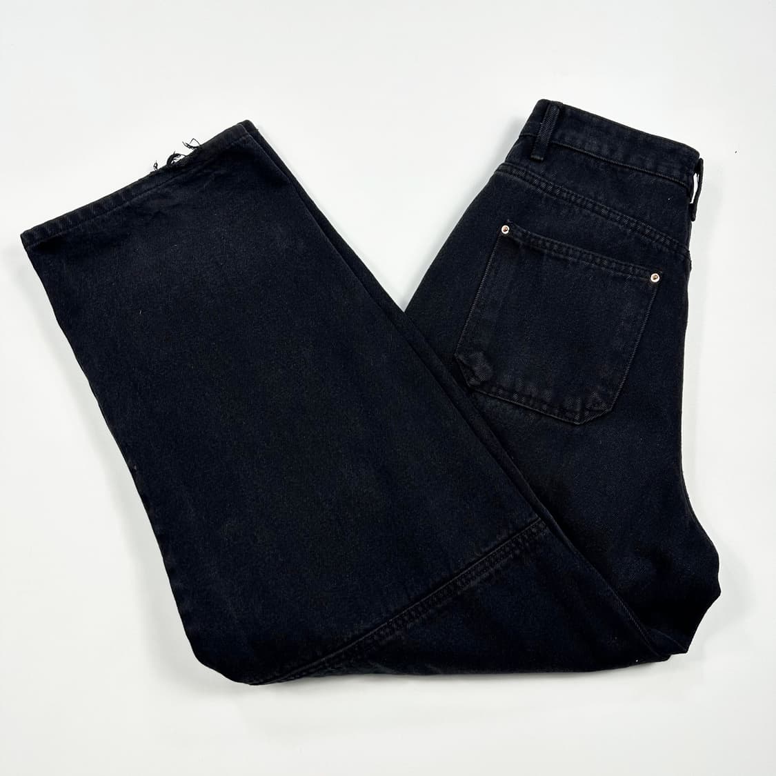 26 VTG 빈티지 여성 와이드 벌룬핏 흑청 카펜터 데님팬츠 상품이미지1