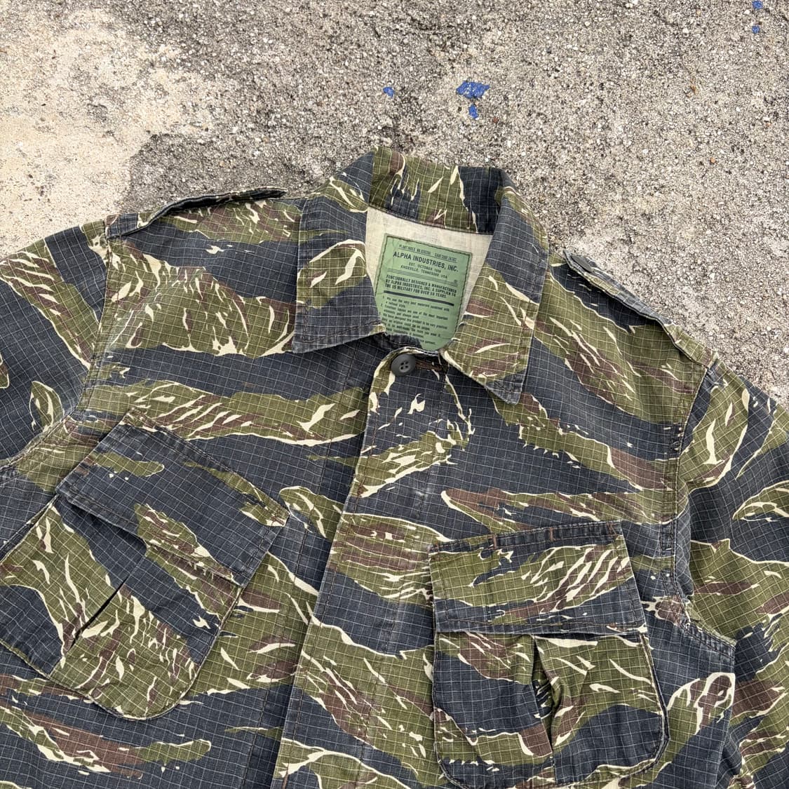 알파 인더스트리 빈티지 타이거 카모 BDU 자켓 M 상품이미지4