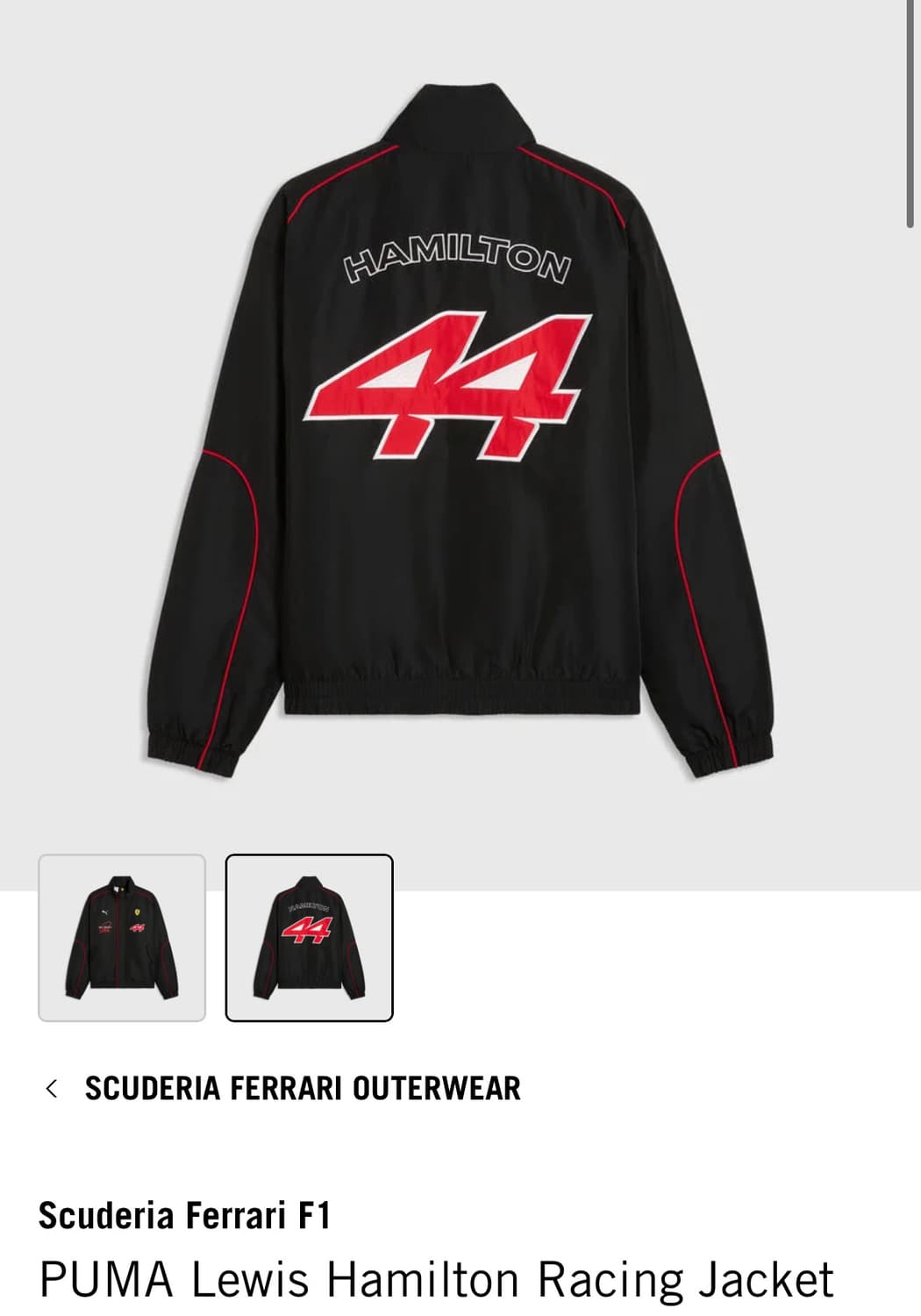 푸마 페라리 f1 루이스 헤밀턴 자켓 새상품 L 상품이미지2