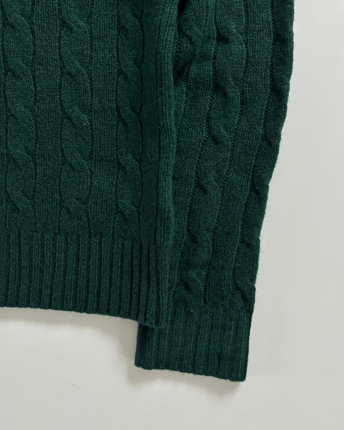 Polo 폴로 랄프로렌 신형 캐시미어 딥그린 케이블 니트 상품이미지5