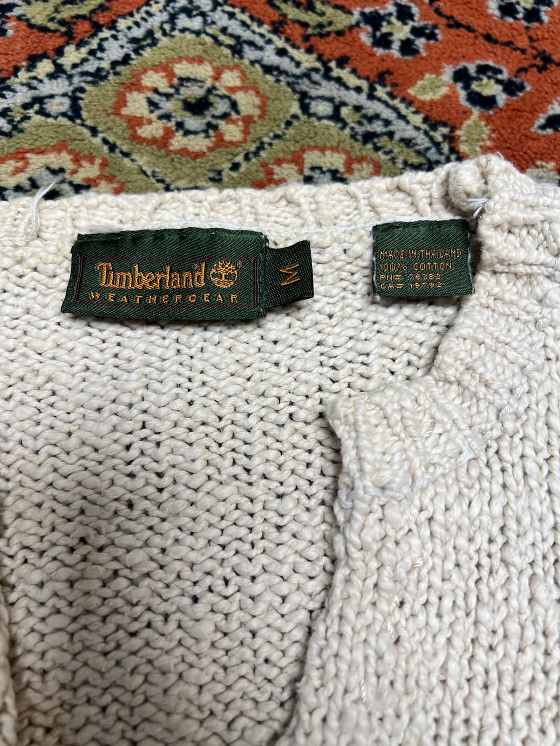 [105] 팀버랜드 빈티지 짜임 니트 아이보리 M 상품이미지3