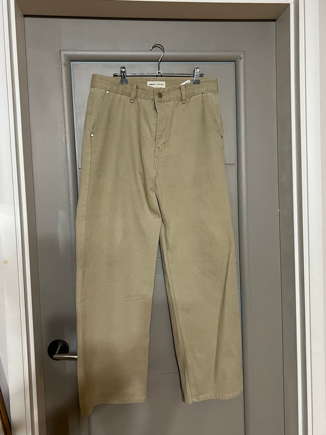 Seemcity Fabregat 베이지 와이드 팬츠 상품이미지1