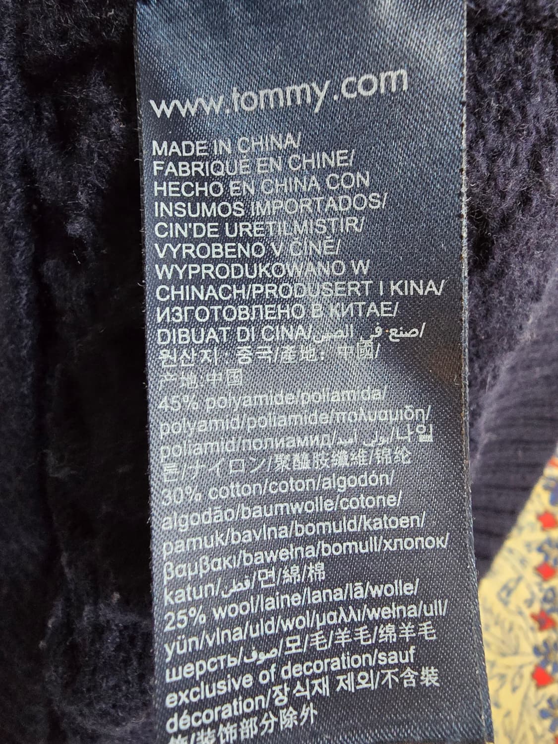 타미힐피거 네이비 케이블 니트 (1642) 상품이미지4