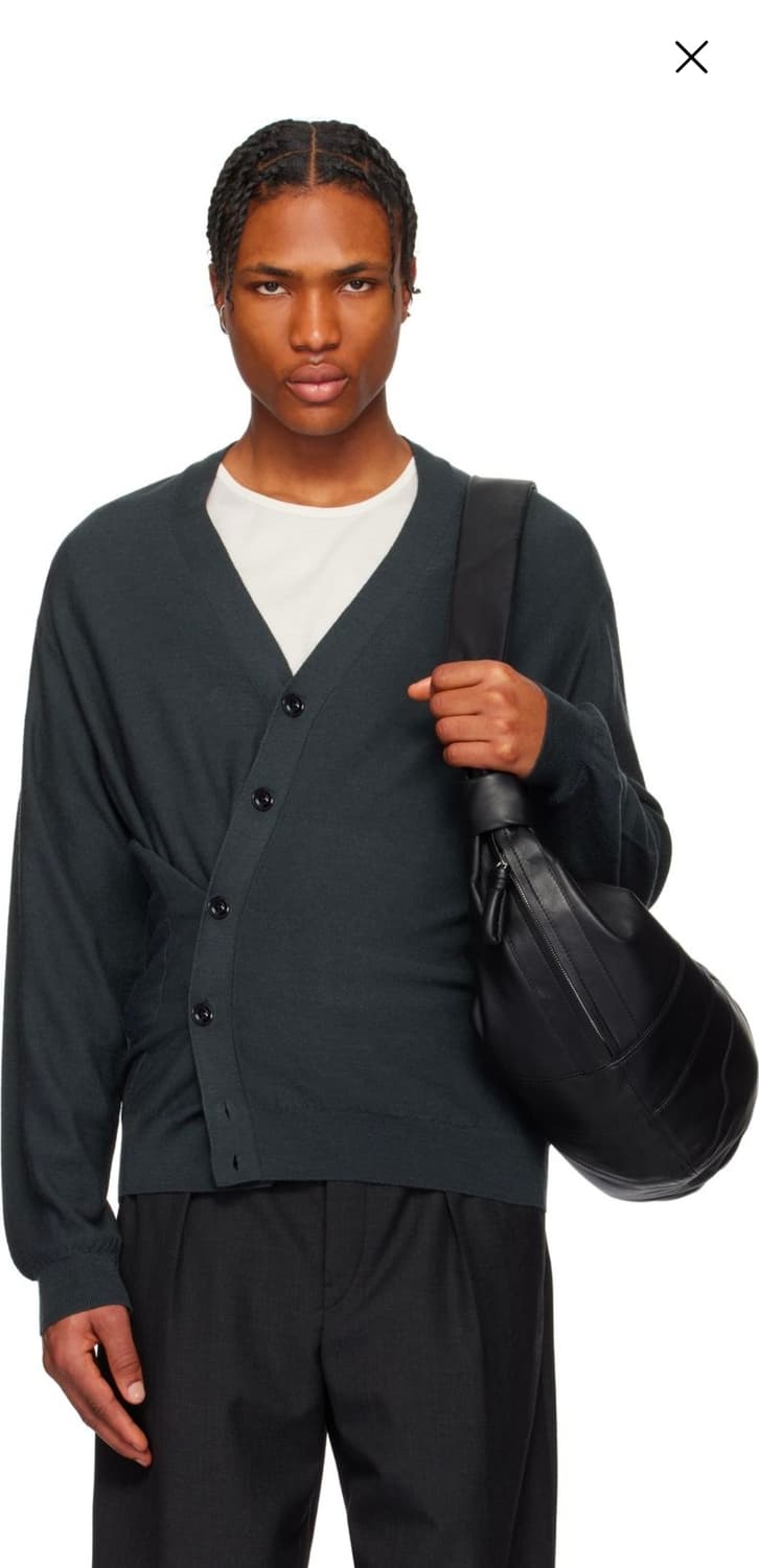 [M] 르메르 25SS 릴렉스드 트위스티드 가디건 - 카본 상품이미지1