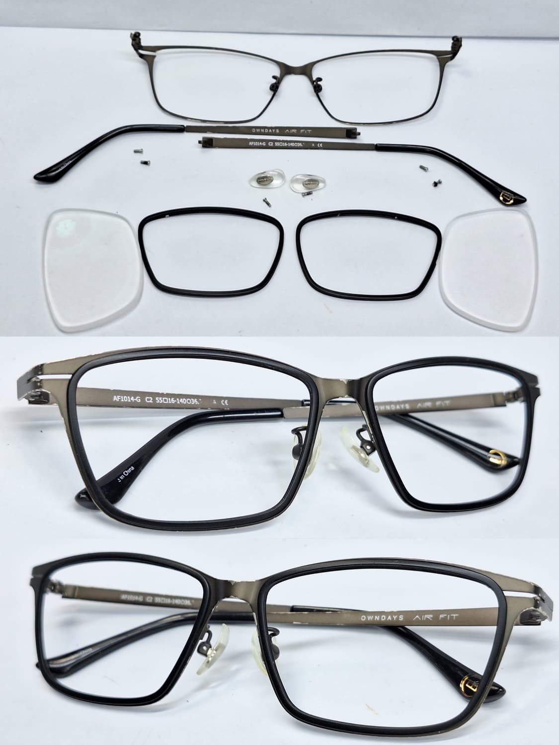 OWNDAYS 온데이즈 AIR FiT 에어핏 AF1014-G 웰링턴 안경 상품이미지6
